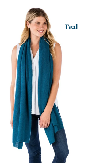 Lightweight 100% Cashmere Travel Wrap - Cowgirl Chic