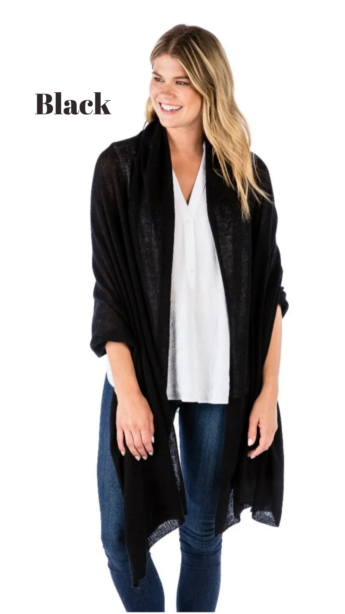 Lightweight 100% Cashmere Travel Wrap - Cowgirl Chic