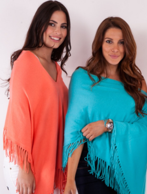 Fringed Dress Topper Poncho.