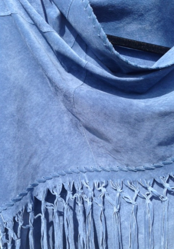 Fringed Suede Shawl.