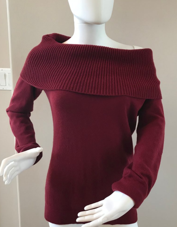 Cashmere Off the Shoulder Sweater.
