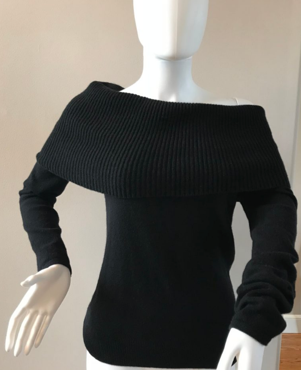Cashmere Off the Shoulder Sweater.