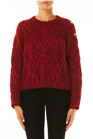 Red Button Sweater.
