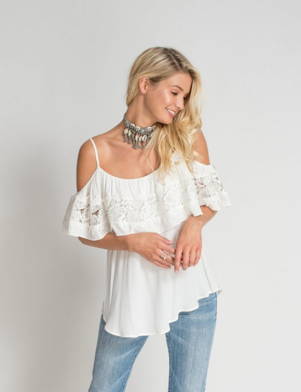 Eliza Ruffle Top.